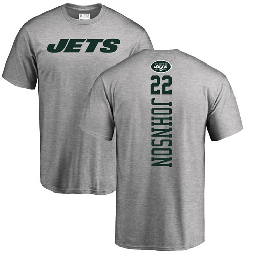 New York Jets Men Ash Trumaine Johnson Backer NFL Football #22 T Shirt